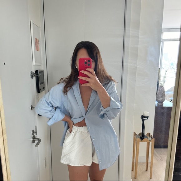 POSSE Linen White Shorts, Medium - Picture 1 of 4